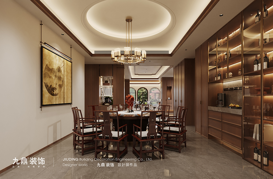 富春江畔别墅600m²新中式装修案例效果图 富春江畔别墅600m²新中式装修案例效果图